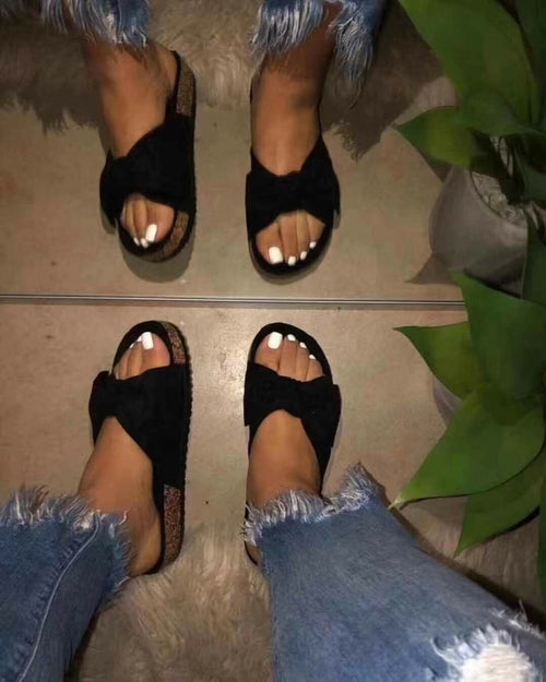 2025 Leopard Women Slipper Summer Open Toe Platform Slides